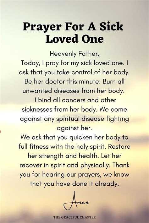 catholic prayer for sick family member